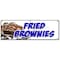 Signmission FRIED BROWNIES BANNER SIGN ice cream dessert whipped cream deep B-72 Fried Brownies - alternate 1
